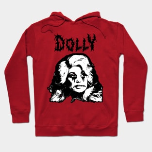 Black metal dolly parton Hoodie